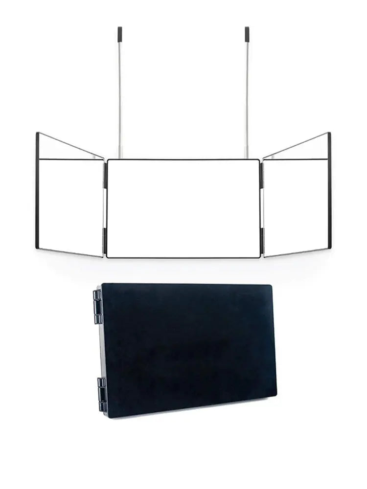 Tri-Fold LED Mirror – 3-Way Adjustable Mirror for Self Haircuts & Makeup Application
