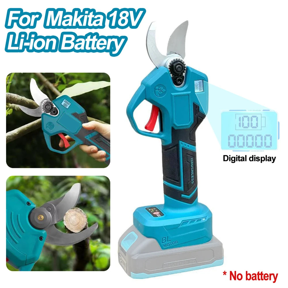 Cordless Electric Pruning Shears Head (With Display) – Replacement Spare Part (No Battery / No Packaging) --