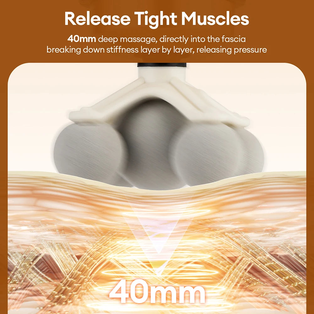 11-IN-1 Electric Massage Gun 99 Level Powerful Fascia Gun High-Frequency Vibration Body Massage Gun Arms Leg Muscle by Haraps.com