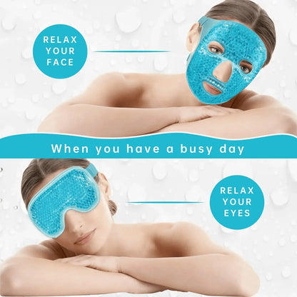 LuxFace Gel Eye Mask Cooling Hot Cold Compress by Haraps.com