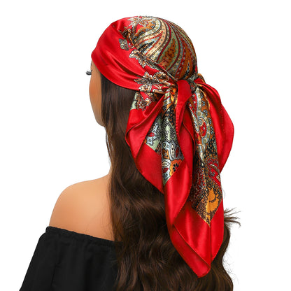 Silk Satin Square Head Scarf