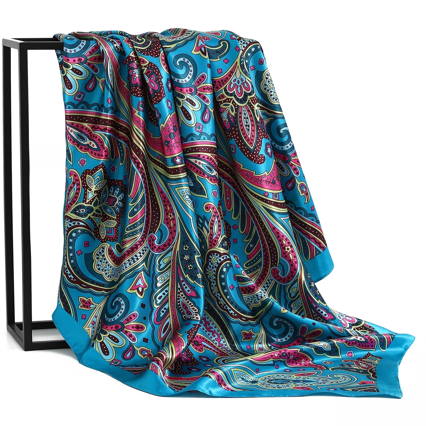 Satin Silk Square Head Scarf (90cm x 90cm)