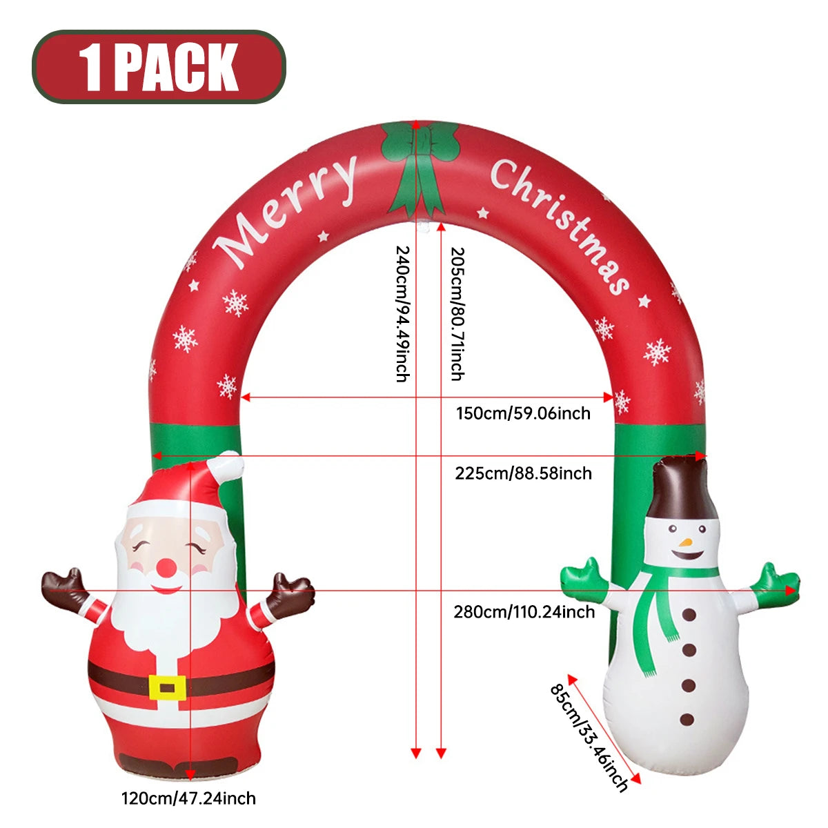 Santa Claus Inflatable Christmas Archway Decoration