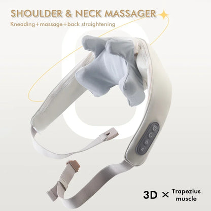 Wireless Neck And Back Massager Neck And Shoulder Kneading Massage Shawl Neck Cervical Relaxing Trapezius Massager