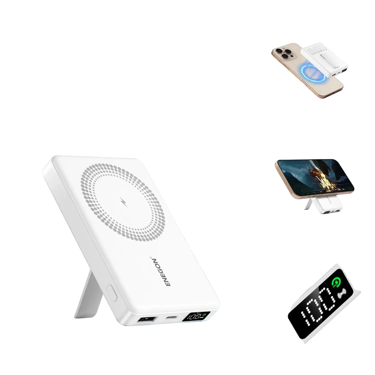 10000mAh Magnetic Wireless Power Bank with Stand 22.5W Fast Charging LED Display Portable Charger for iPhone 17/16 Samsung by Haraps.com