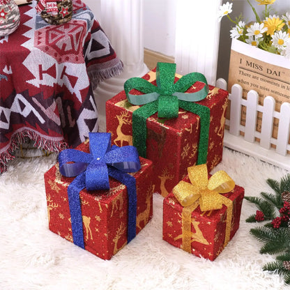3-Piece LED Christmas Gift Box Lights