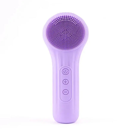 Silicone Electric Facial Cleansing Brush with Heating & Vibration