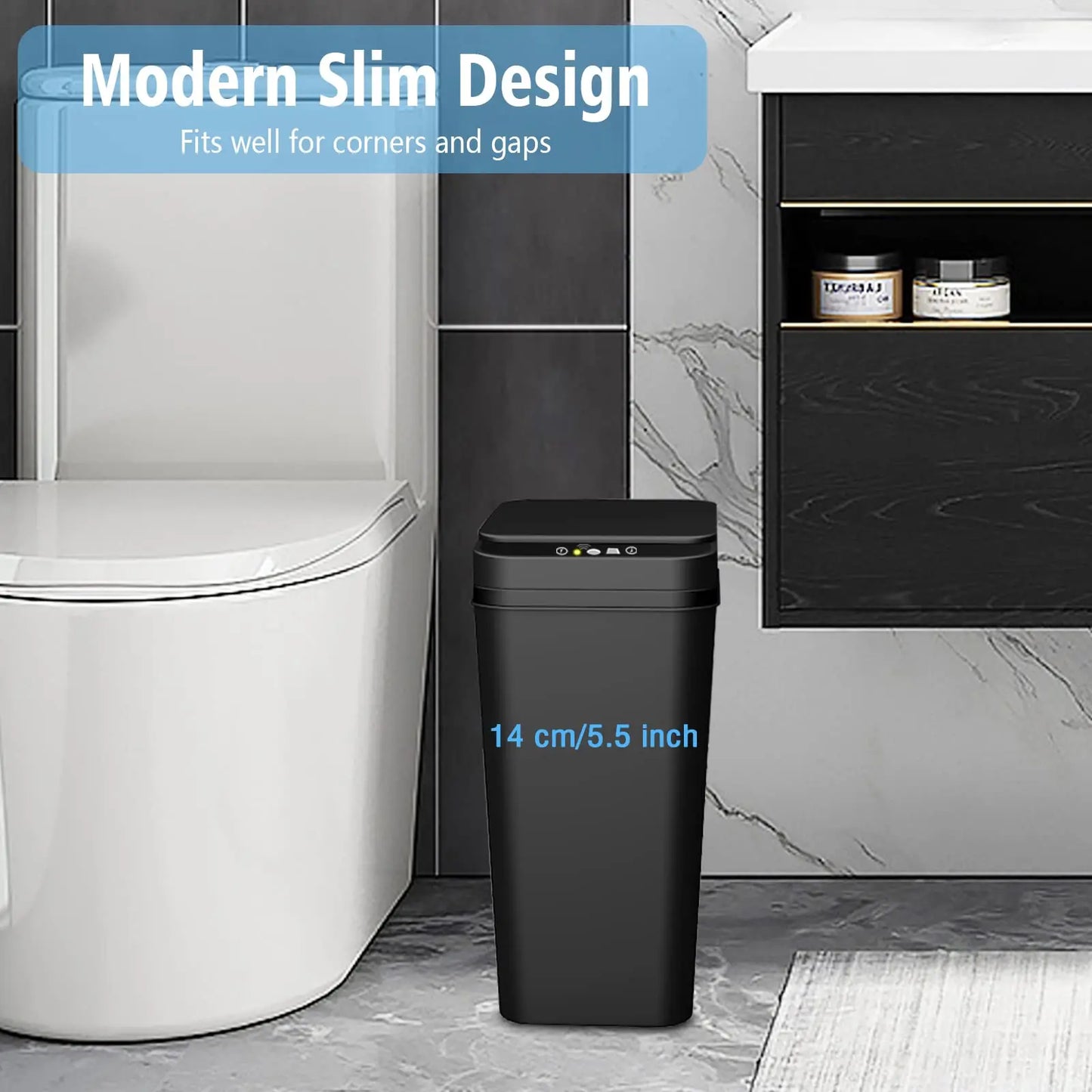 Bathroom Rubbish Bin with Lid