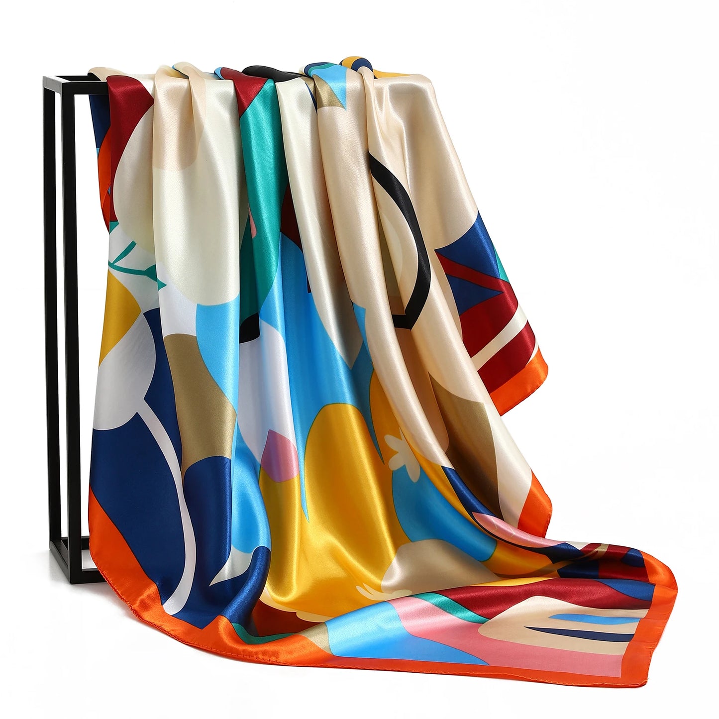 Satin Silk Square Head Scarf (90cm x 90cm)