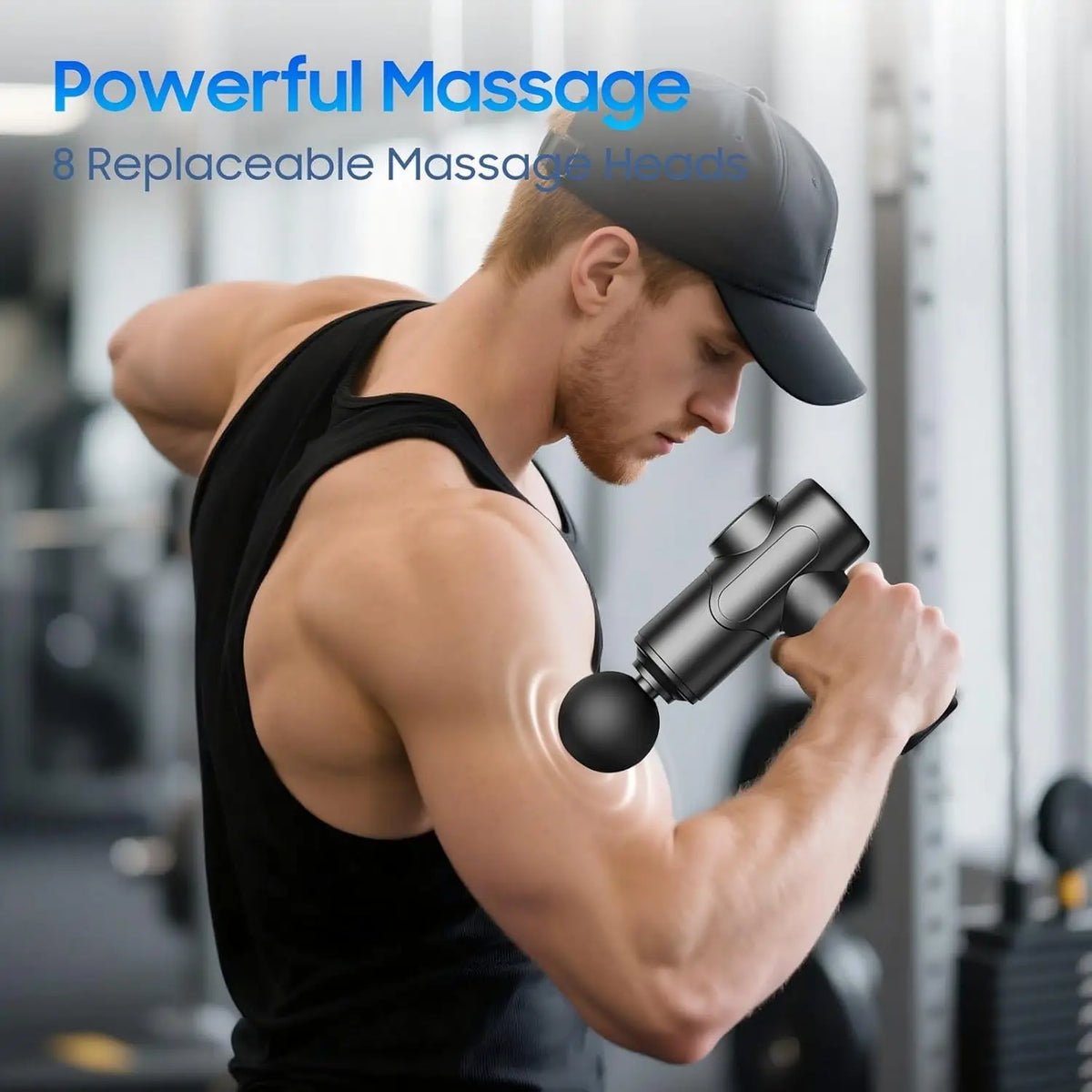 Fascia Gun Deeply Relieves Muscle Soreness Fitness and Relaxation Equipment LED Touch Screen 6 Massage Head by Haraps.com