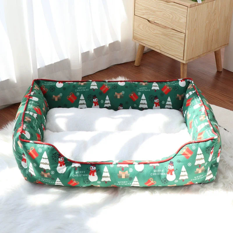 Christmas Pet Bed – Warm Cloud Nest for Dogs & Cats