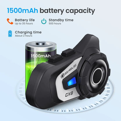 GX8 Motorcycle Bluetooth Intercom Music Sharing