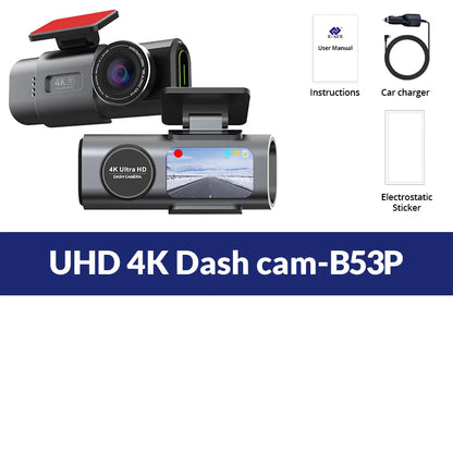 Dash Cam Dual Lens 4K UHD Recording Car Camera DVR