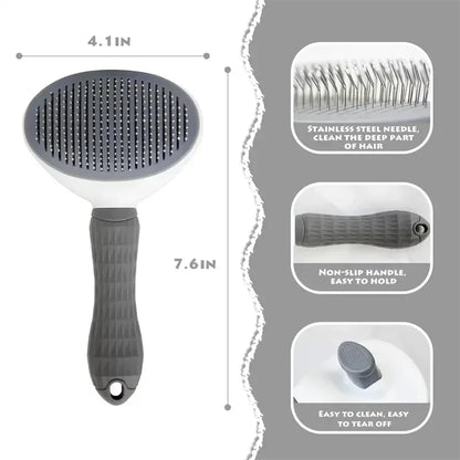Self-Cleaning Pet Grooming Brush – Hair Remover Comb for Dogs & Cats