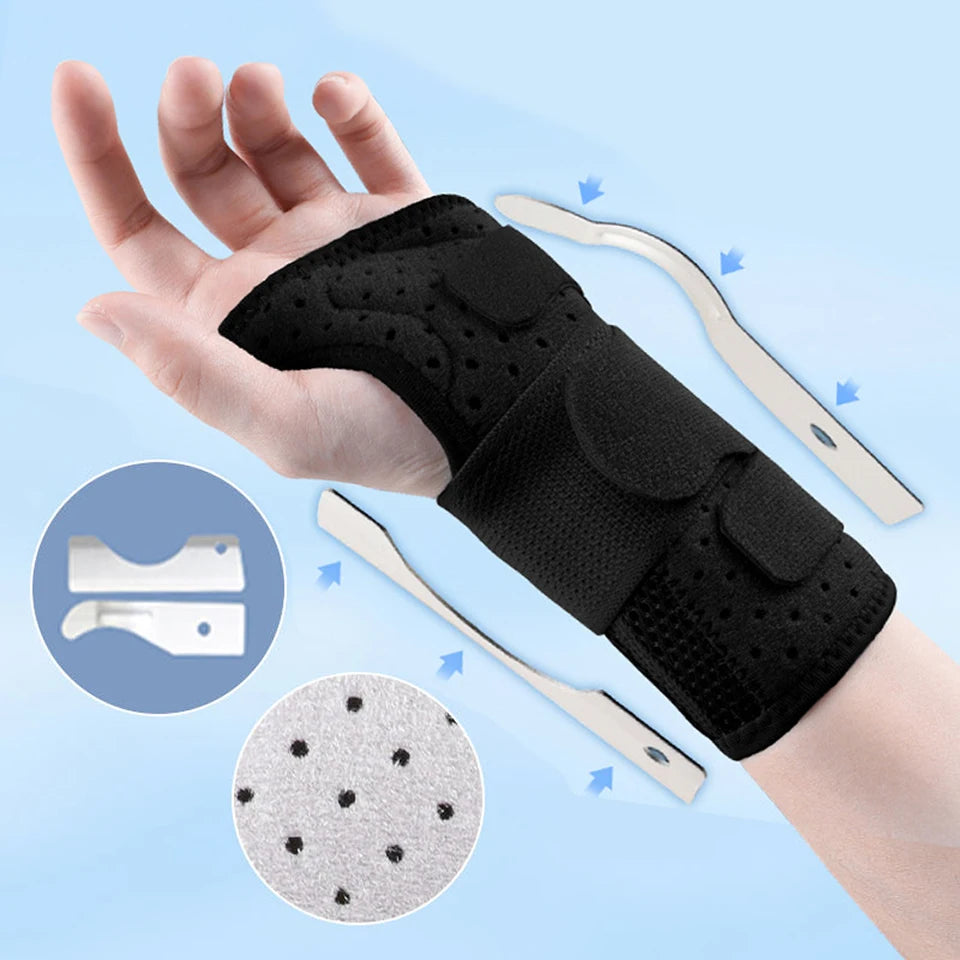 Breathable Wrist Support with Dual Aluminium Plate Stabilisation