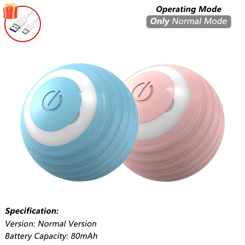 Cat Interactive Smart Ball Toy – Rechargeable Rolling Ball with Tail, Obstacle Avoidance & LED Modes