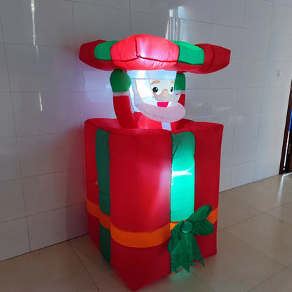 Christmas Inflatable Santa Decoration with LED Lights