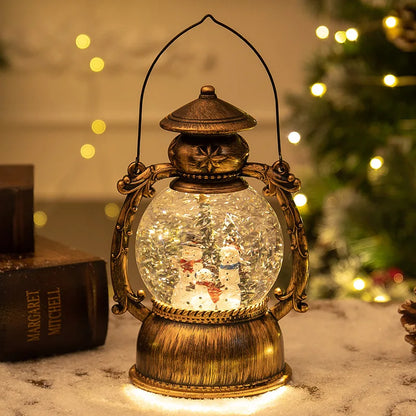 Christmas Snow Globe Lantern with Music & LED Light