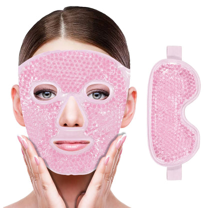 LuxFace Gel Eye Mask Cooling Hot Cold Compress by Haraps.com