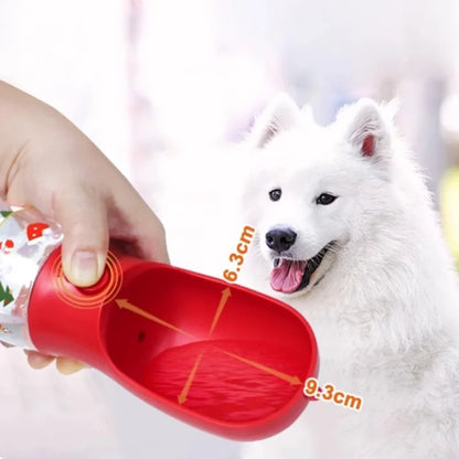 2-in-1 Dog & Cat Water Bottle with Food Container – Portable Leak-Proof Travel Feeder