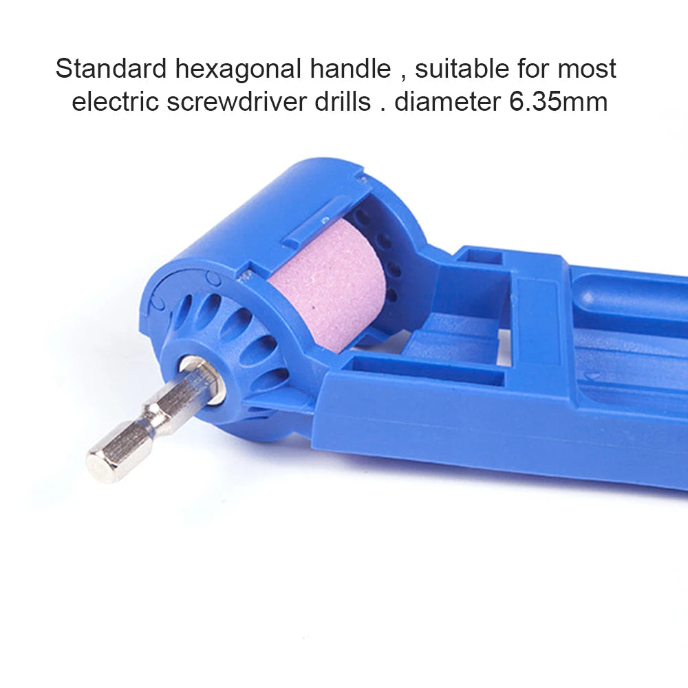 Portable Drill Bit Sharpener with Corundum Grinding Wheel