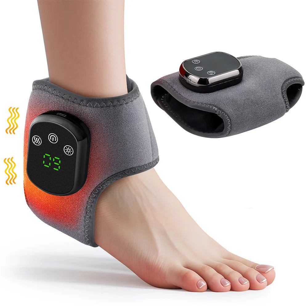 Electric Heating Wrist Guard Vibration Massage Hot Compress Wrist Brace Ankle Wrap Hand Foot Protector Rechargeable Wristband by Haraps.com