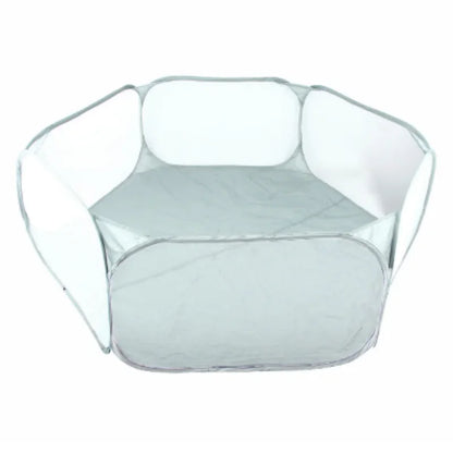Transparent Portable Pet Cage Tent – Foldable Playpen for Small Pets