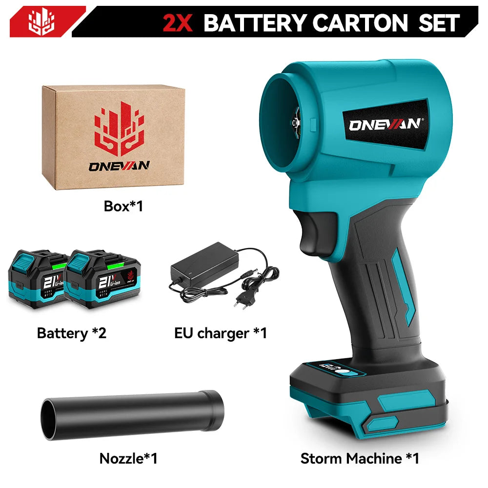 4000W Brushless Electric Turbo Blower Jet Fan 400M/S 300000RPM Leaf Blower Dust Blowing Tool For Makita 18V Battery Pin by Haraps.com