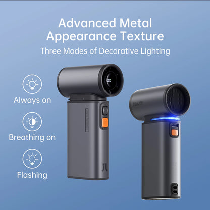 Portable Turbo Handheld Fan With LED Display 100 Speed Settings And 9000 mAh Battery