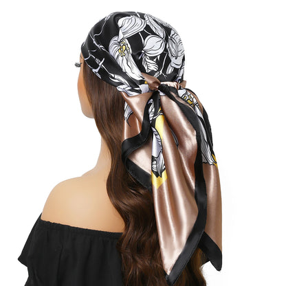 Satin Silk Square Head Scarf (90cm x 90cm)