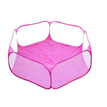 Transparent Portable Pet Cage Tent – Foldable Playpen for Small Pets