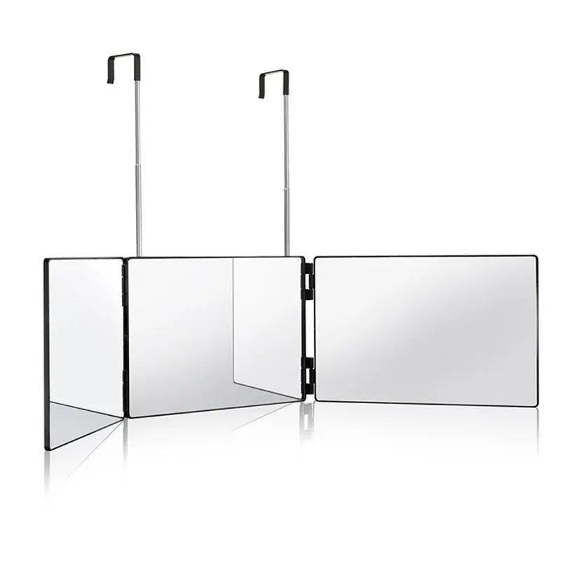 Tri-Fold LED Mirror – 3-Way Adjustable Mirror for Self Haircuts & Makeup Application
