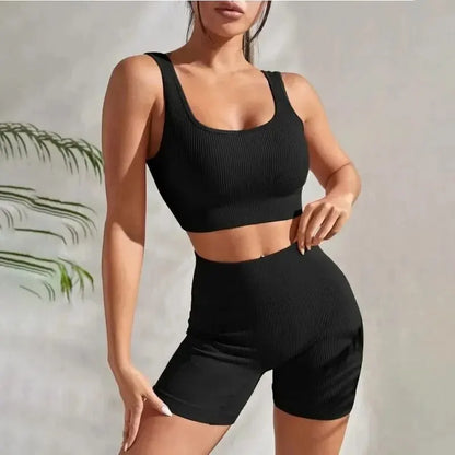 Women's Seamless Ribbed Yoga Set