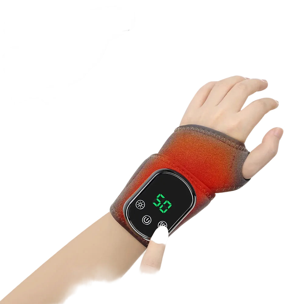 Electric Heating Wrist Guard Vibration Massage Hot Compress Wrist Brace Ankle Wrap Hand Foot Protector Rechargeable Wristband by Haraps.com