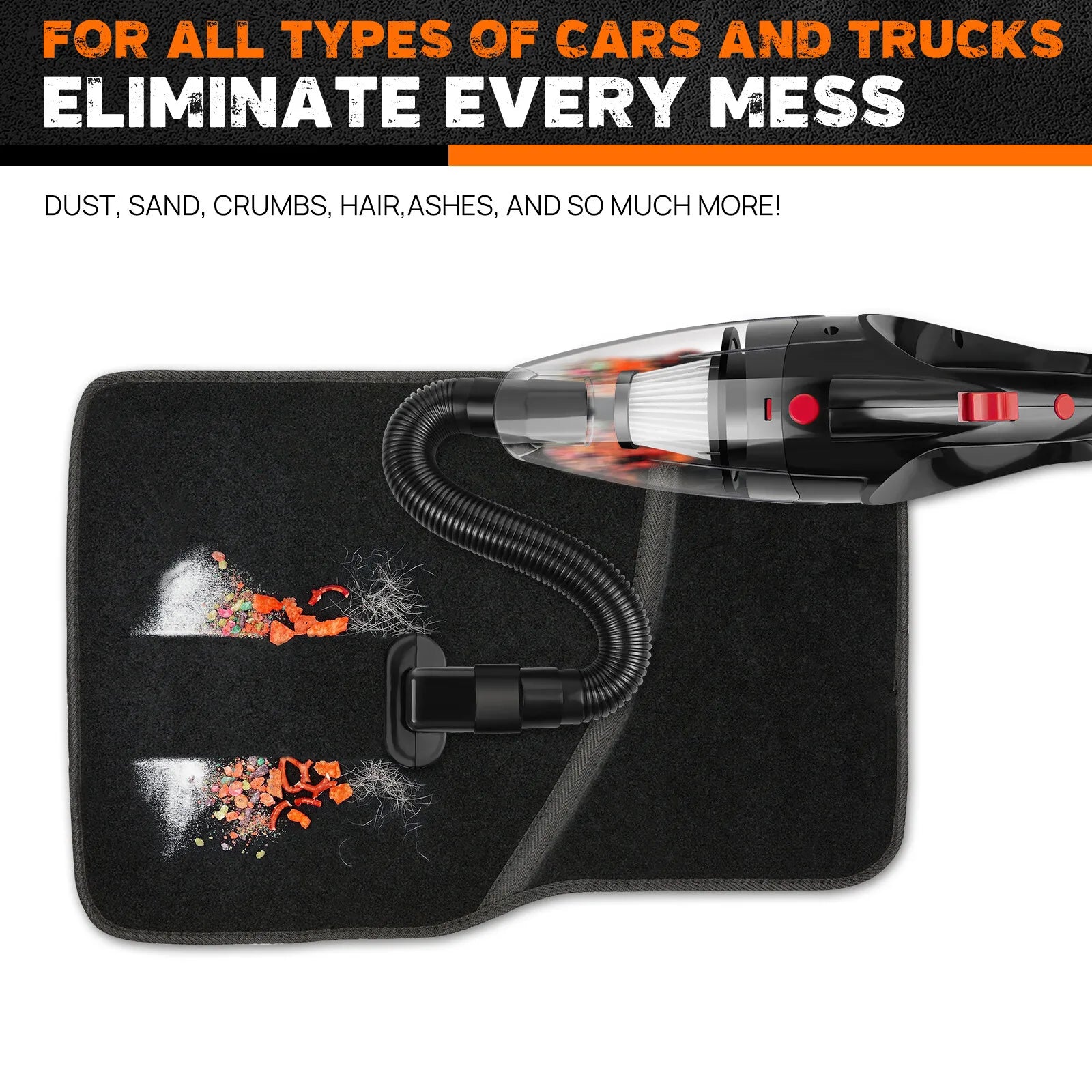 Mini Cordless Handheld Vacuum Cleaner Powerful Suction USB Rechargeable Lightweight Portable Vacuum for Car Home Pet Hair Sofa Carpet Office Cleaning by Haraps.com
