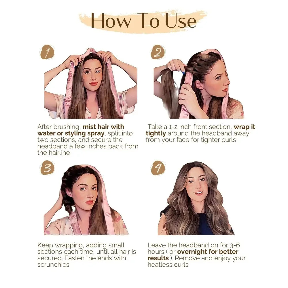 Heatless Hair Curler Set with Optional Bonnet