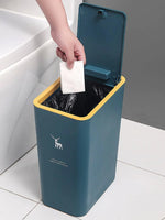 Nordic Style Rectangular Trash Can with Lid
