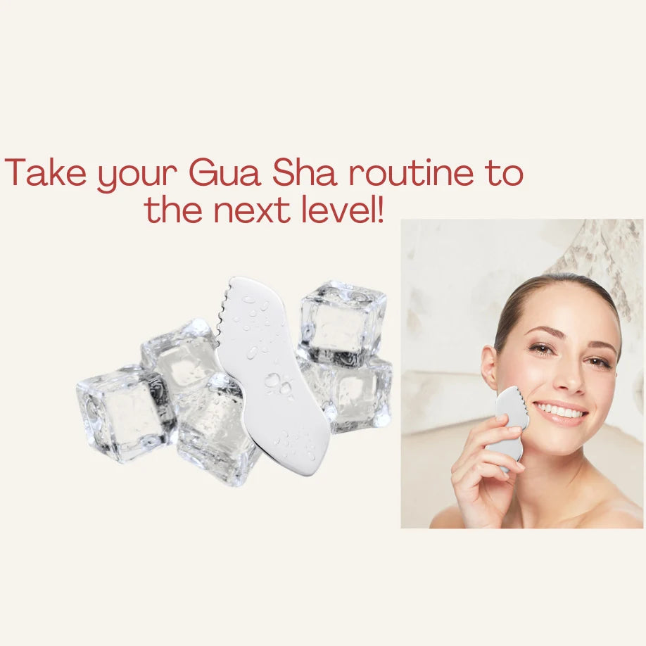 Aesha Stainless Steel Gua Sha Face Sculpting Tool by Haraps.com
