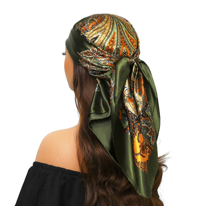 Silk Satin Square Head Scarf