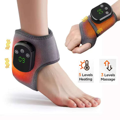 Electric Heating Wrist Guard Vibration Massage Hot Compress Wrist Brace Ankle Wrap Hand Foot Protector Rechargeable Wristband by Haraps.com