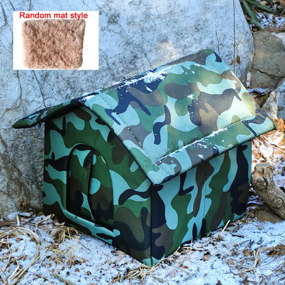 Waterproof Outdoor Cat House – Foldable & Warm Pet Cave Bed for Cats & Small Dogs