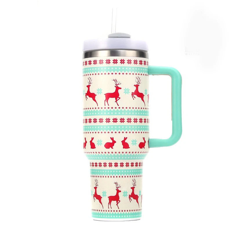 Christmas Stainless Steel Thermos Bottle – 40oz Insulated Travel Tumbler