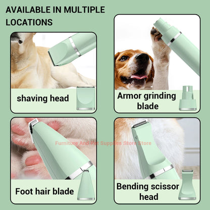 Professional 4-in-1 Electric Pet Grooming Kit