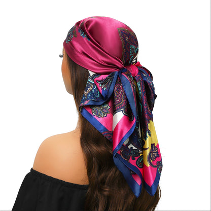 Silk Satin Square Head Scarf