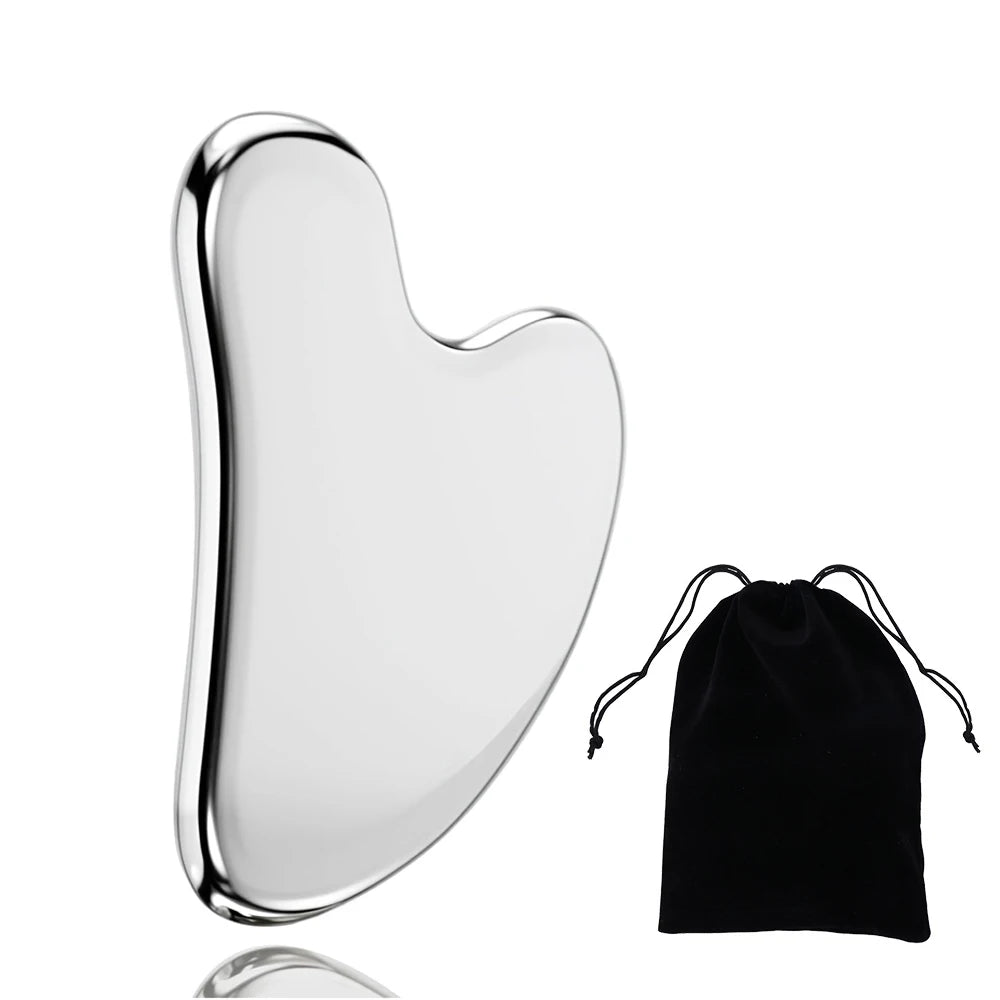 LumiStone 304 Stainless Steel Gua Sha For Puffiness by Haraps.com
