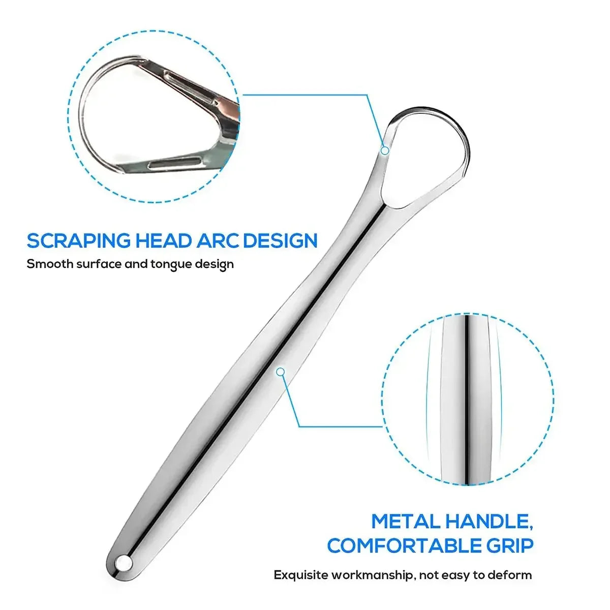 Premium Stainless Steel Tongue Scraper
