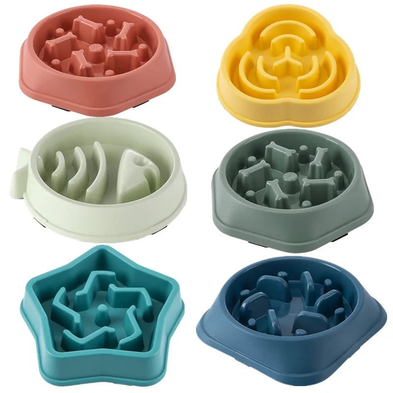 Slow Feeder Dog & Cat Bowl – Anti-Choking, Non-Slip, Healthy Eating Pet Bowl