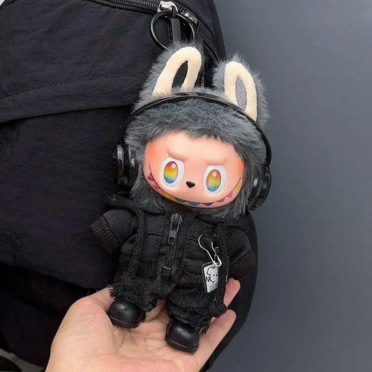 Casual Hoodie Outfit for 17cm Labubu Doll – Fashion Sweatshirt Jacket