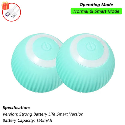 Cat Interactive Smart Ball Toy – Rechargeable Rolling Ball with Tail, Obstacle Avoidance & LED Modes