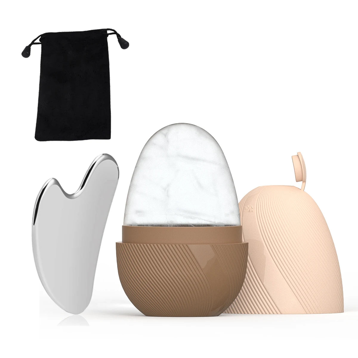 Ice Roller & Gua Sha Tool Set By GlowLift 2-Piece by Haraps.com